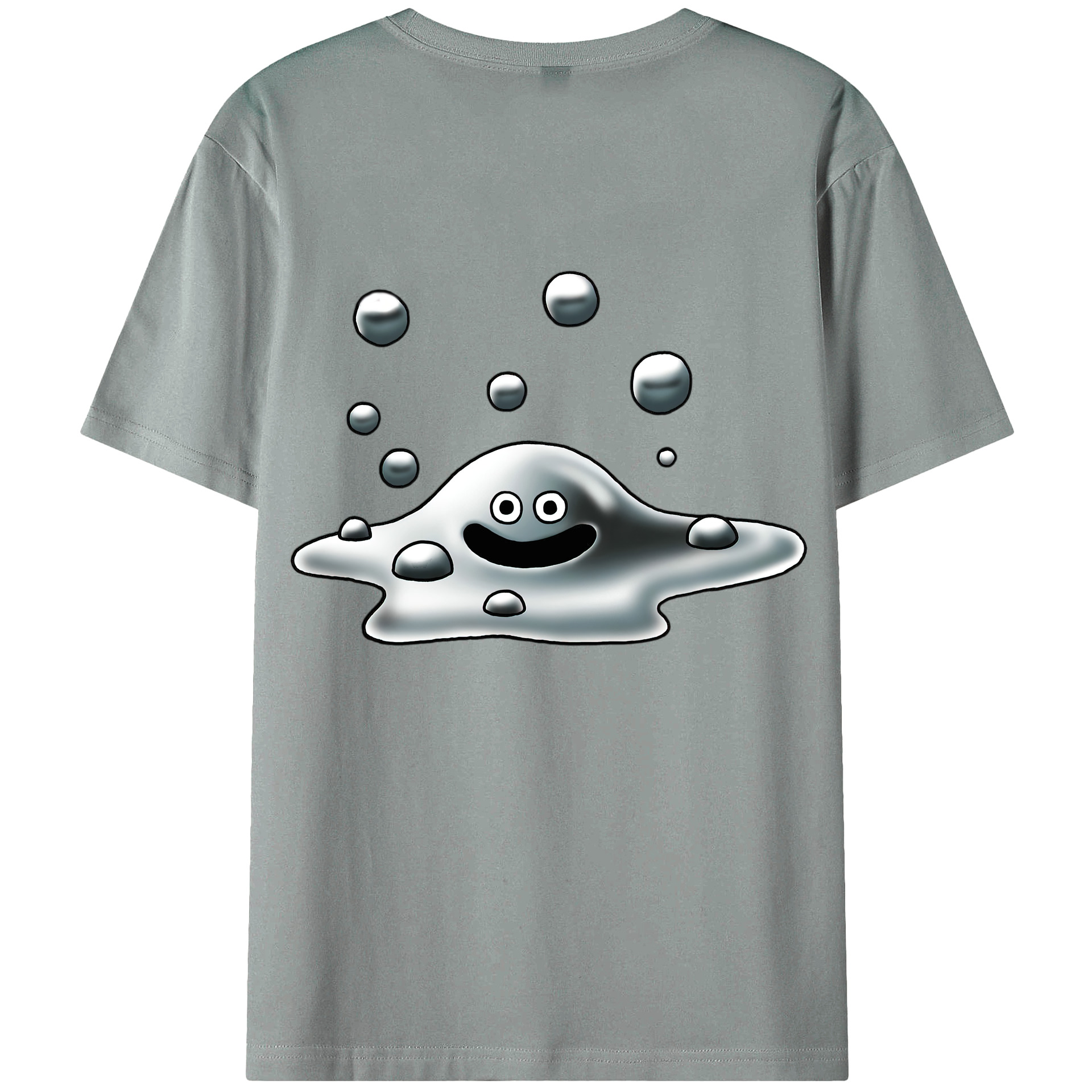 （画像用） ドラゴンクエスト Doragon Kuesuto Dragon Quest 綿100％ メンズ半袖Tシャツ（バックプリント） 通気性